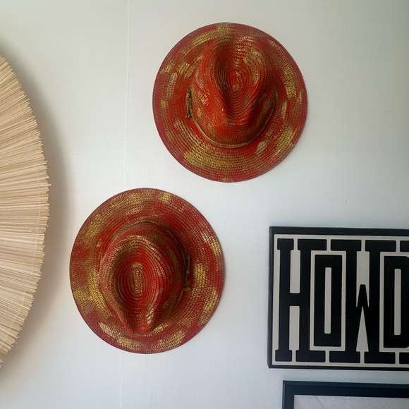 SUNSET SUN HAT / RED & GOLD - Picture 8 of 14